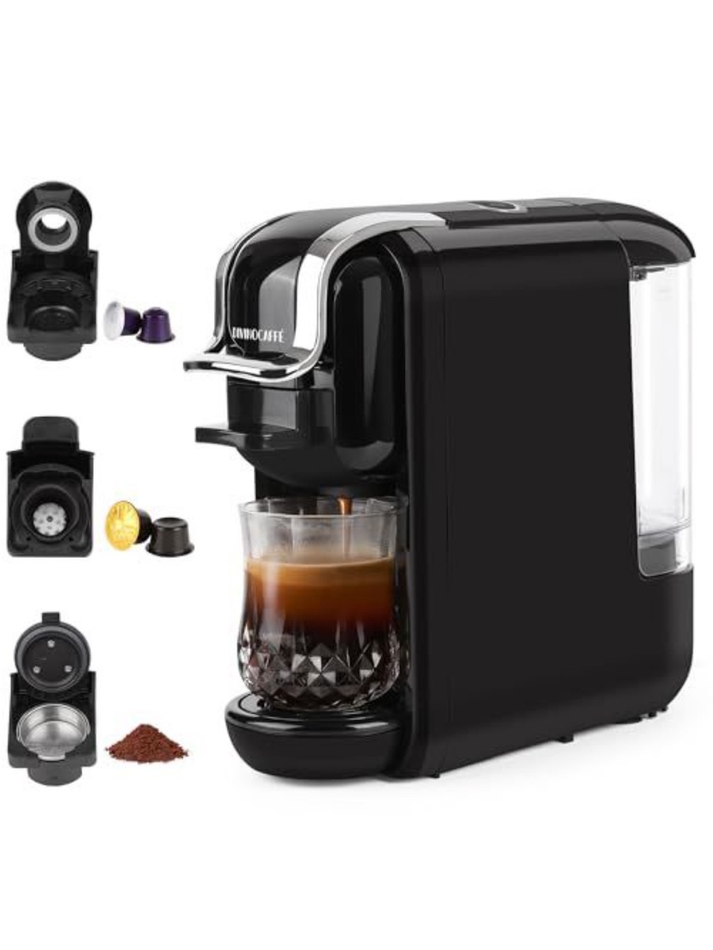 Nespresso Espresso Maker in Black with Chrome Accents